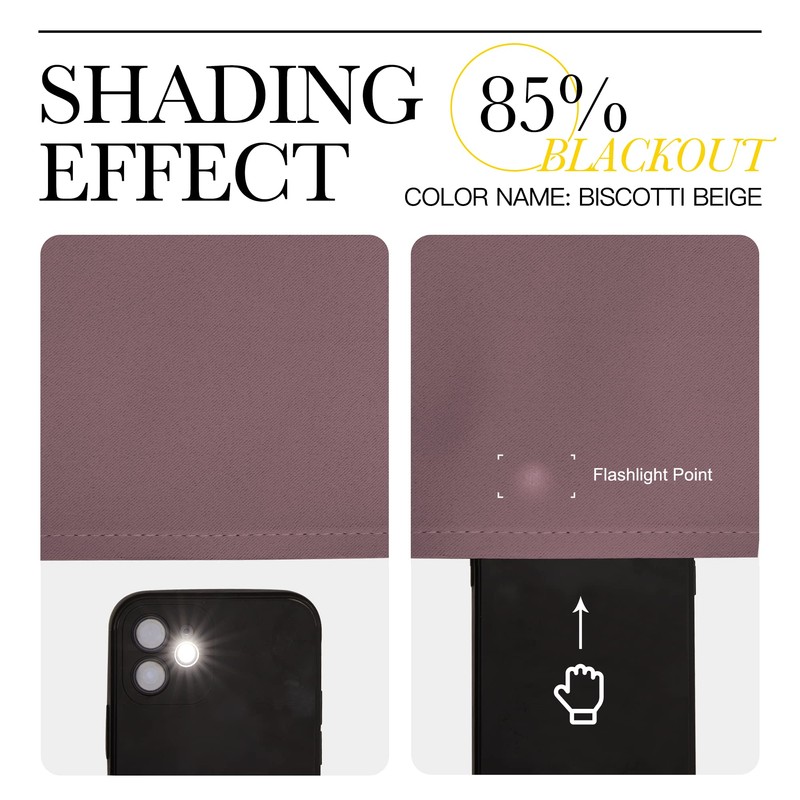 NICETOWN NICETOWN Bedroom Curtain Panels Blackout Draperies, 1 Pair, 34