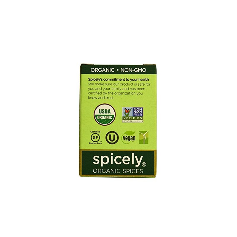Spicely Organic Nutmeg Whole 0.10 Ounce ecoBox Certified Gluten Free
