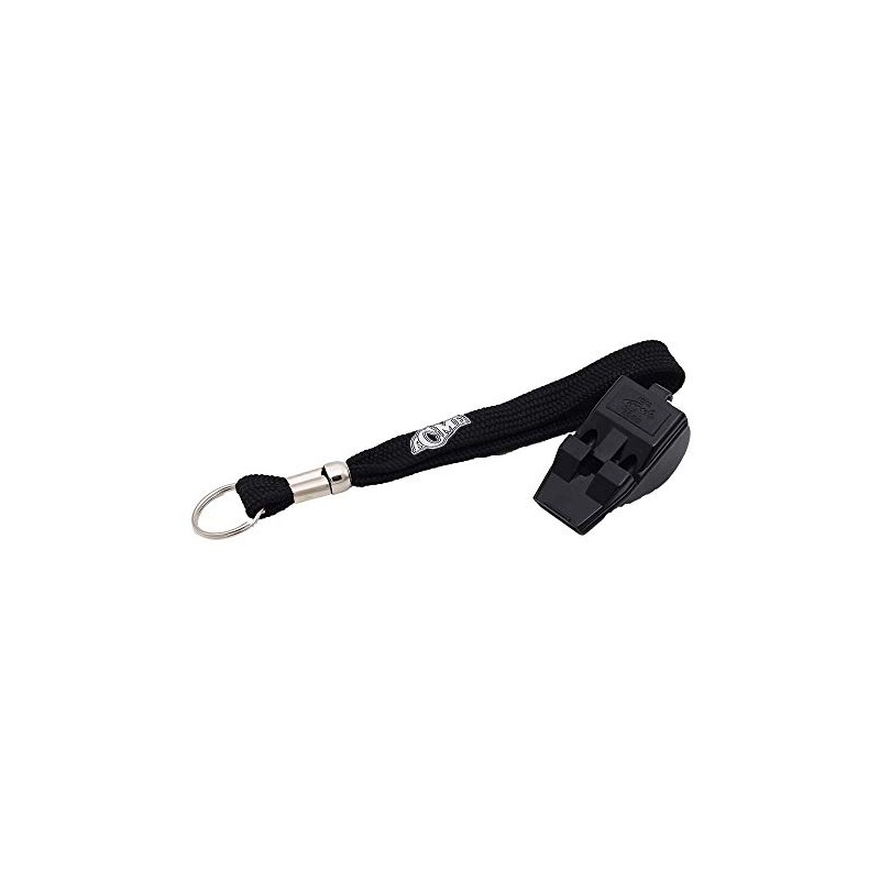 ACME Tornado T2000 Emergency Whistle with Wrist Strap (Black/Black)