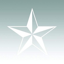 RDW Nautical Star Sticker - Decal - Die Cut - White 6.00" x 5.78"