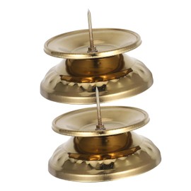 Ciieeo Candelabro Juego Vintage Velas de Acero Inoxidable Dorado Base Ancha, Diseño Resistente y Artesanal para Bodas y Ocasiones Obsequios