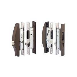 MIWA Replacement Sliding Door Lock PSSL09-1LS with 5 Dimple Keys, Blade, Bronze Color (CB)