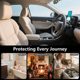 Only for Andriod Phone- Carbon Monoxide Detector, Type C Plug in CO Detectors Alarm for Home Office RV Works with Cellphone Easy to Install Mini Size Portable CO Detector for Travel Camping