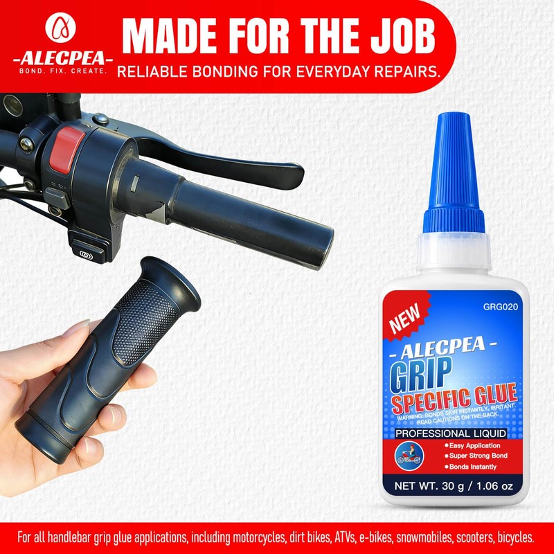 ALECPEA Grip Glue, 30g Thin Motorcycle Grip Glue with 3