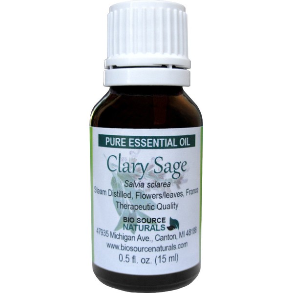 Clary Sage (Salvia sclarea) Pure Essential Oil 0.5 Fl. Oz / 15 ml - Therapeutic Quality
