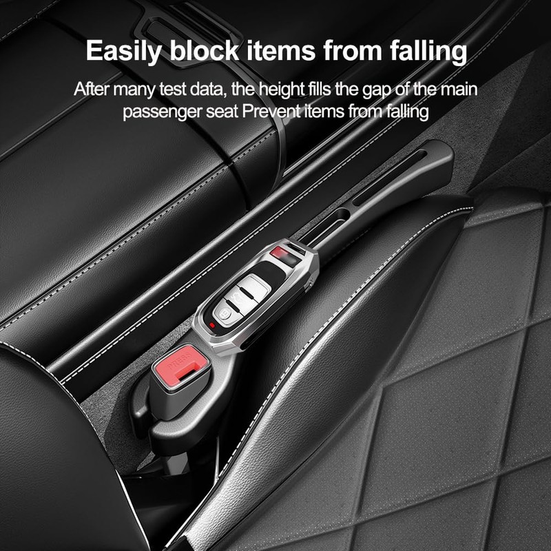 2PCS Upgrade Car Seat Gap Filler with Phone Holder,Multi-Function Car