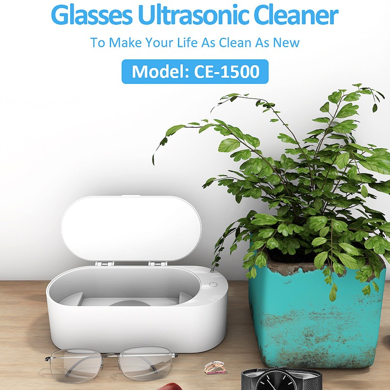 40KHz HF Ultrasonic Cleaner Machine 30W for Eyrglasses Jewelry Household