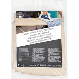 Dritz Clothing Care 82454 Deluxe Cotton Ironing Board Cover, 54 x 15-Inch , Beige