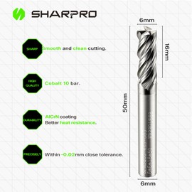 Upcut Spiral Cutter (8 mm Shank (SHK), 6 mm Cutting Diameter)