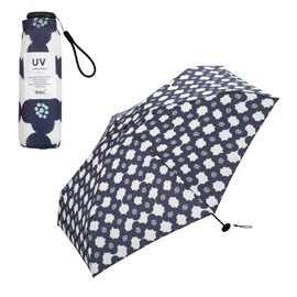 [2024] Wpc. Ultra Small Folding Umbrella, Baby Umbrella, Camellia, Navy, Rain Umbrella, Ribs, 19.7 inches (50 cm), 5.6 oz (160 g), Lightweight, Women's, Compact, Slim, Small, Mini, Lightweight,