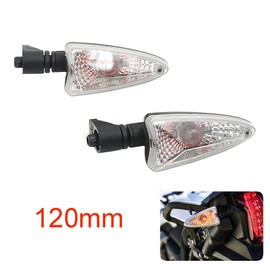 Motorcycle Front/Rear Blinker Turn Signal Light 120mm For F800R F800S K1300R/S F800GT F800ST F800GS S1000RR C600 G650GS F765GS Transparent （NO WIRE,ONLY LIGHT)