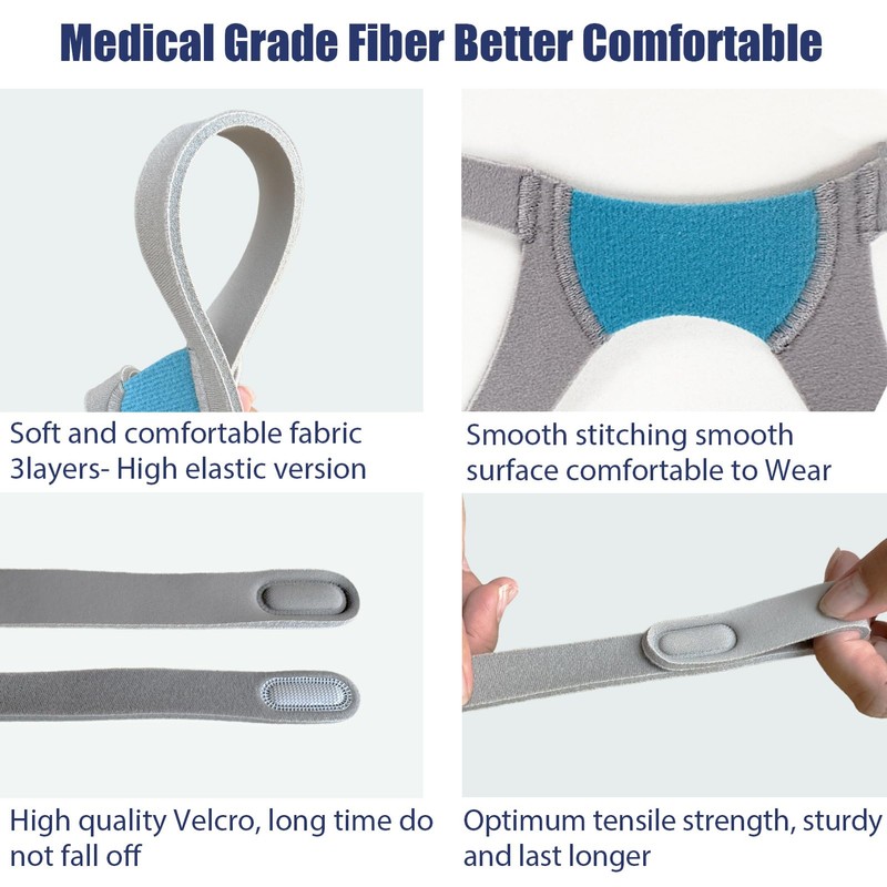 GJX 2 Packs Headgear Compatibility with Airfit F30 CPAP Nose