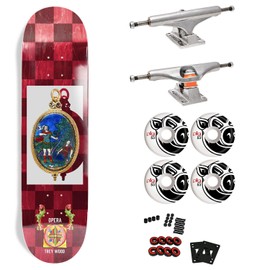Opera Professional Complete Skateboard Wood Pendant 8.25" x 32.1" with Independent Trucks, Pig Wheels, ABEC 5 Bearings, Hardware, and Griptape - Ready to Assemble