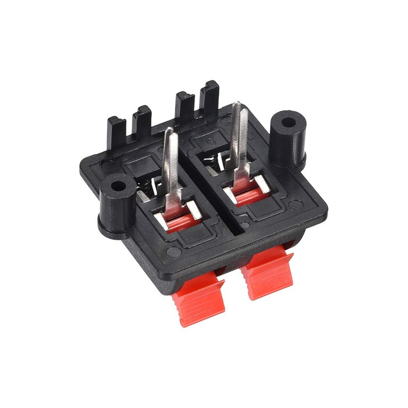 sourcing map WP4-03 4-Way Spring Power Speaker Connector Clip Push