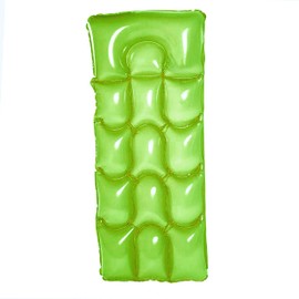 Maccabi Art Cloud Escape Mat Green – 6ft Inflatable Water Lounge Float with Contoured Pillow – 72"x32" – DuraSeam – Easy Grip Valve – Leakproof – Ages 14+