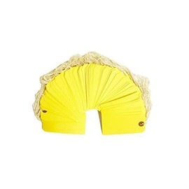 100 Tags 4 3/4" x 2 3/8" Size 5 Yellow Inventory Shipping Hang Tag with String by Gitwayâ¦