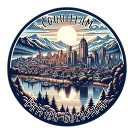 Coquitlam British Columbia Souvenir Die Cut Decorative Flat Magnet 6-Inch