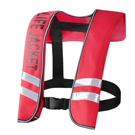 Inflatable Adults Life Jacket Adult Life Vest Safety Float Suit for Water Sports Kayaking Fishing Surfing Canoeing Survival Jacket