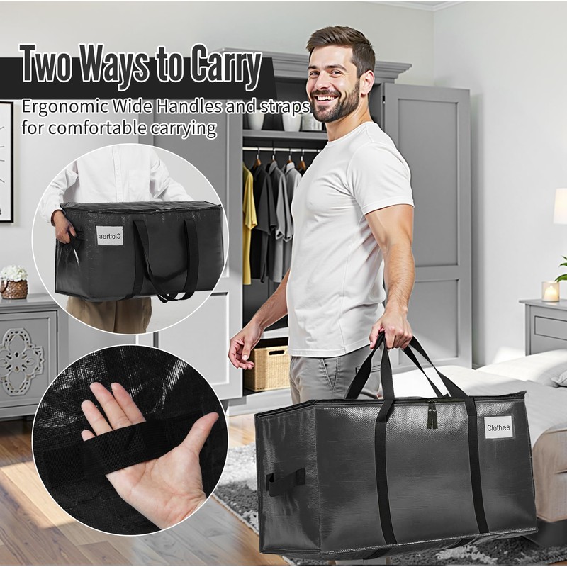 BAGAIL Heavy Duty Moving Bags with Strong Handle, Extra Large