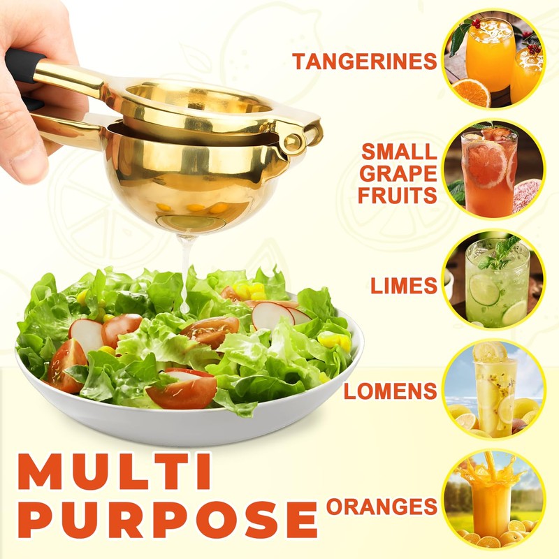 SHIKORI Lemon Squeezer, Large Heavy Duty Handhelp Juicer for Lemon,