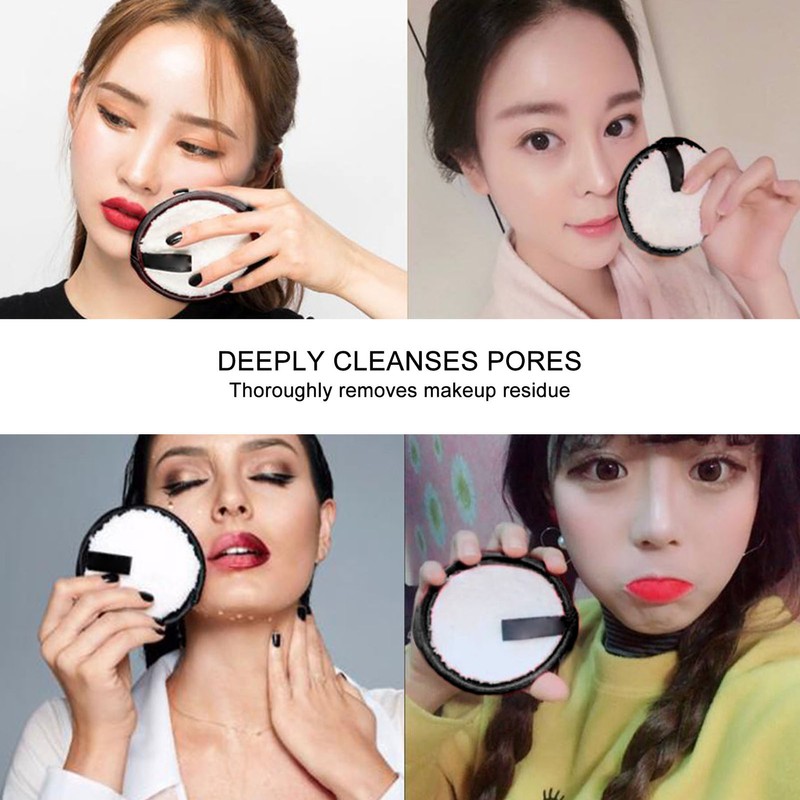 Makeup Remover Puff 3 Colors Purifies Skin Pore Cleansing Exfoliation