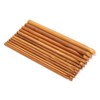 12Pcs Crochet Hook Cylindrical Carbonized Bamboo Needles Kit Sweater Knitting