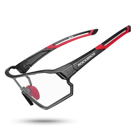 Rockbros Dimming Sunglasses, Bicycle Sunglasses, Road Bike, Cycling Sunglasses, Lightweight, UV Protection, Windproof, Eyewear, Climbing, Running, Commuting, Unisex, Black