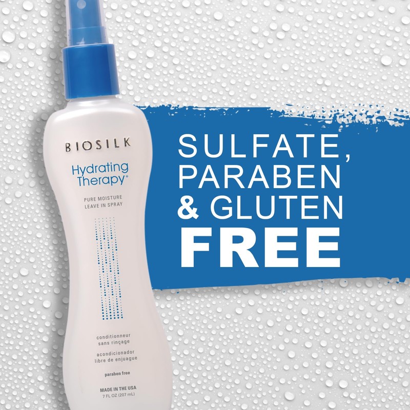 BioSilk Hydrating Therapy Pure Moisture, Leave-In Hair Spray for Frizz