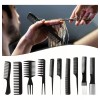 Launer 10 Unids/set Peluquería Peine Conjunto Profesional + Capa