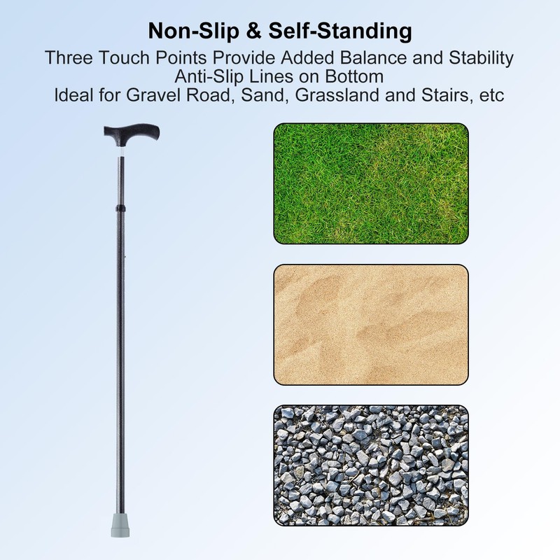 supregear Cane Tips (4-Pack), Non-Slip Stable 22 mm Replacement Cane