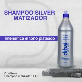 Shampoo Dibal Silver Intensifica Tono Cabello Plateado 1 Lt