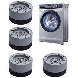 Jidyllic Washing Machine Rubber Feet Pads,4 Pcs Universal Anti Vibration Washing Machine Mat Slip Noise Cancelling Anti Vibration Mat for Washing Machine and Dryer Dishwasher(Gray)