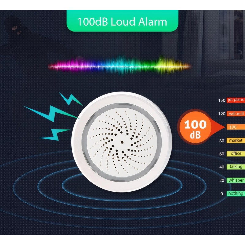 Mengshen 2 Pack WiFi Wireless Security Alarm Instant Phone AlertsTuya