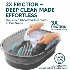Lavadero para Ropa a Mano – Plastic Wash Basin & Laundry Tub with Built-in Washboard | Wash Board for Hand Washing Clothes & Clothes Washing | Plastic Wash Tub