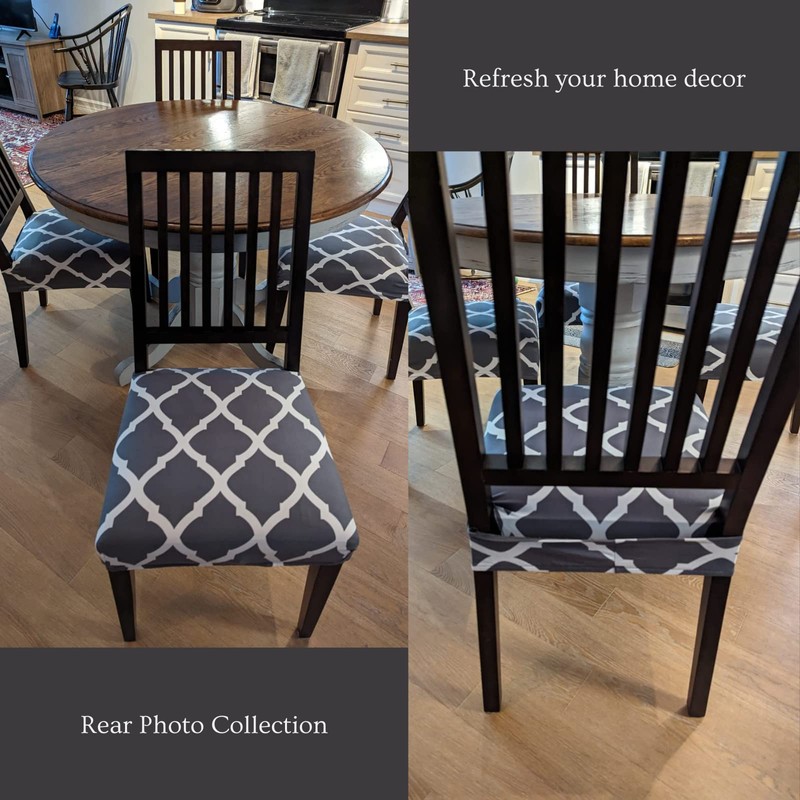 SearchI Stretch Dining Chair Seat Covers Set of 4, Soft