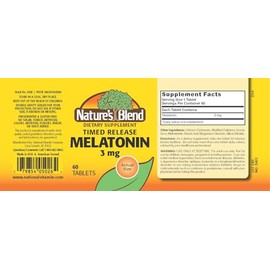 Melatonina Timed Release 3 mg 60 Tabs