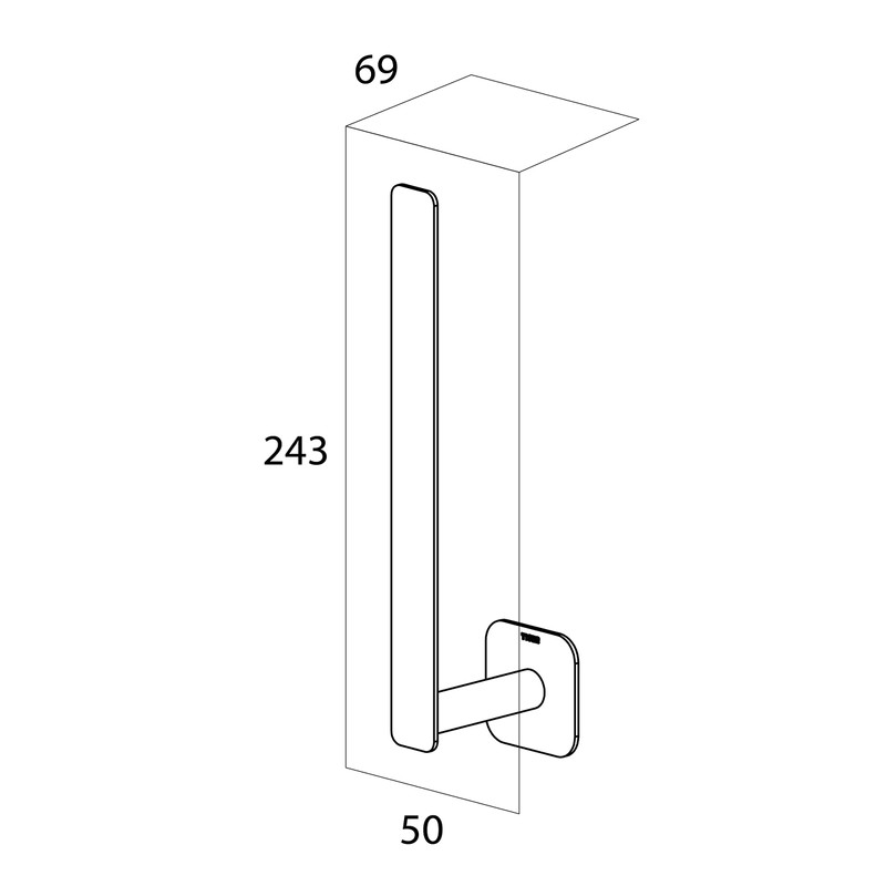Tiger Colar Spare Toilet Roll Holder, Mounting Without Drilling, Stainless