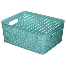 Whitmor Form Small-Turquoise Resin Tote