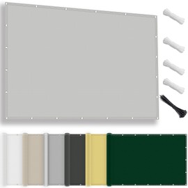 Sun Sail Waterproof, Rectangular 2x4m, Sun Protection Patio, UV Protection, Weatherproof, No Drilling, Made of 100% Polyester, Shade Net with Eyelets and Rope for Pergola, Light Grey