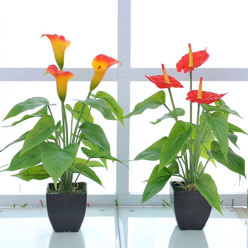 Artificial Flower Living Room Decorative Flowers Plastic Flowers Simulation Potted