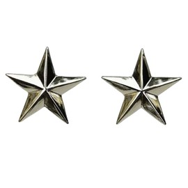 2PCS WW2 US Army One Star Brigadier General Rank Insignia Badges Silver US