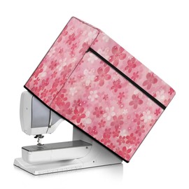 Mintulipy Sewing Machine Cover Dust Cover with Pockets Suitable for Most Standard Sewing Machine Cherry Blossom Machine Washable Fabric Portable