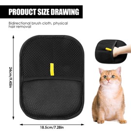 DINSONG Fellmagnet, BüRste, Static Removal Gloves Pet,Double-Sided Pet Grooming Gloves, Hundehaar Katzenhaar Handschuh, Wiederverwendbare Handschuhe zur Tierhaarentfernung (1Stück)