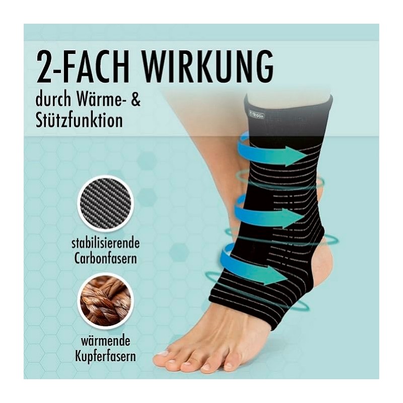 TRIGGin Ankle Brace with Copper & Carbon Fibres for Extra