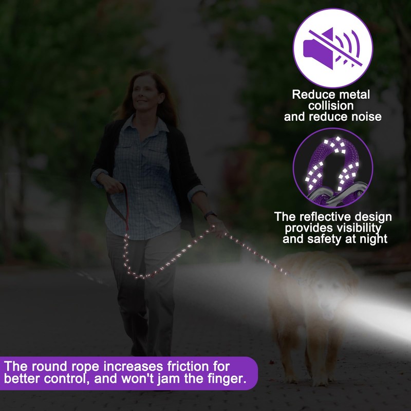 HOMIMP Chew Proof Dog Leash for Medium Large Dogs, Reflective