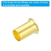 PATIKIL 9mm Tube OD Brass Compression Insert, 50 Pack Brass