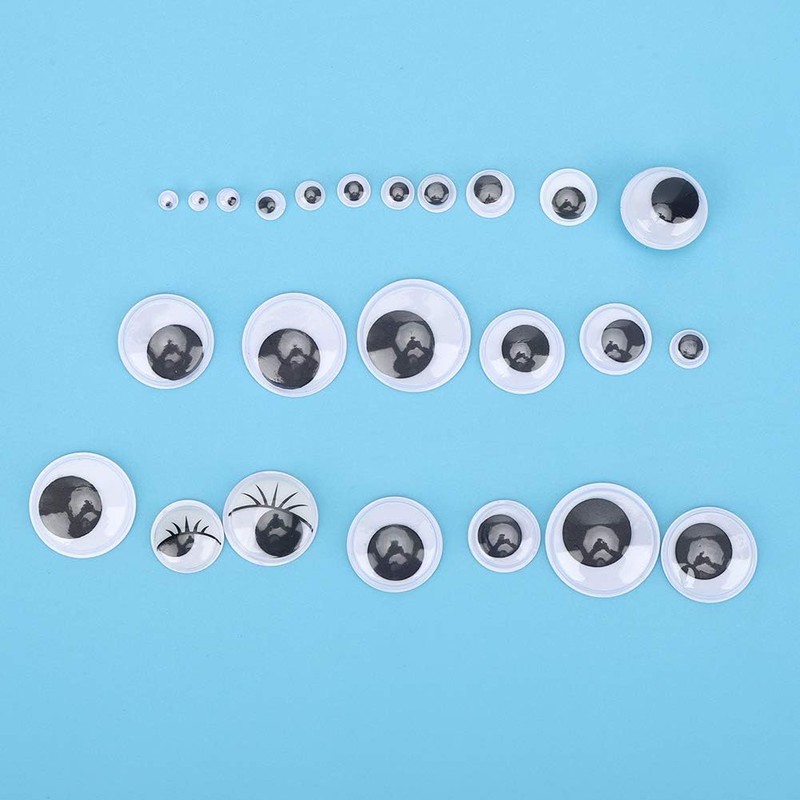 1298Pcs Wiggle Eyes con Autoadhesivo, 4-25mm Googly Wiggle Eyes Pegatinas