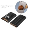 Crocodile Grain Faux Leather 3 Tube Cigar Travel Case Holder