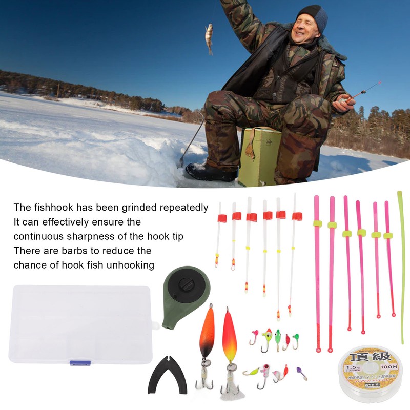 Mini Ice Fishing Rod Reel Combo Portable Ice Fishing Pole