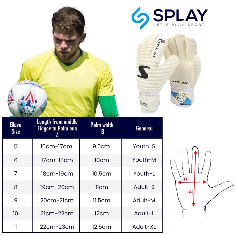 Splay Duo Football Gloves Size 10,Provides Ball Control & Grip,